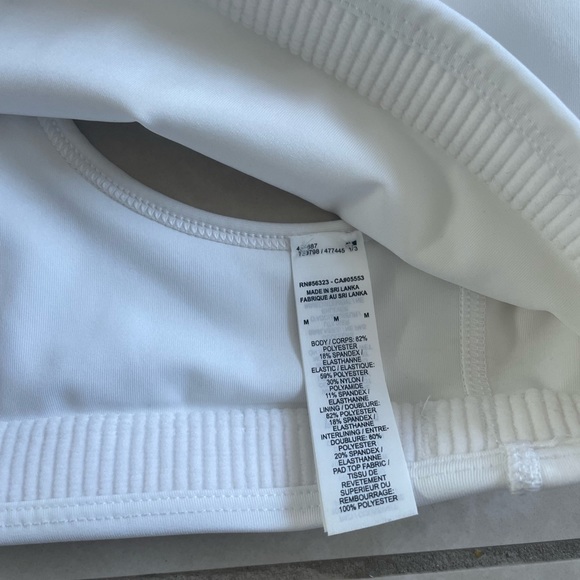 Nike Dri-FIT Swoosh Women's Medium-Support Sports Bra White - Picture 6 of 7